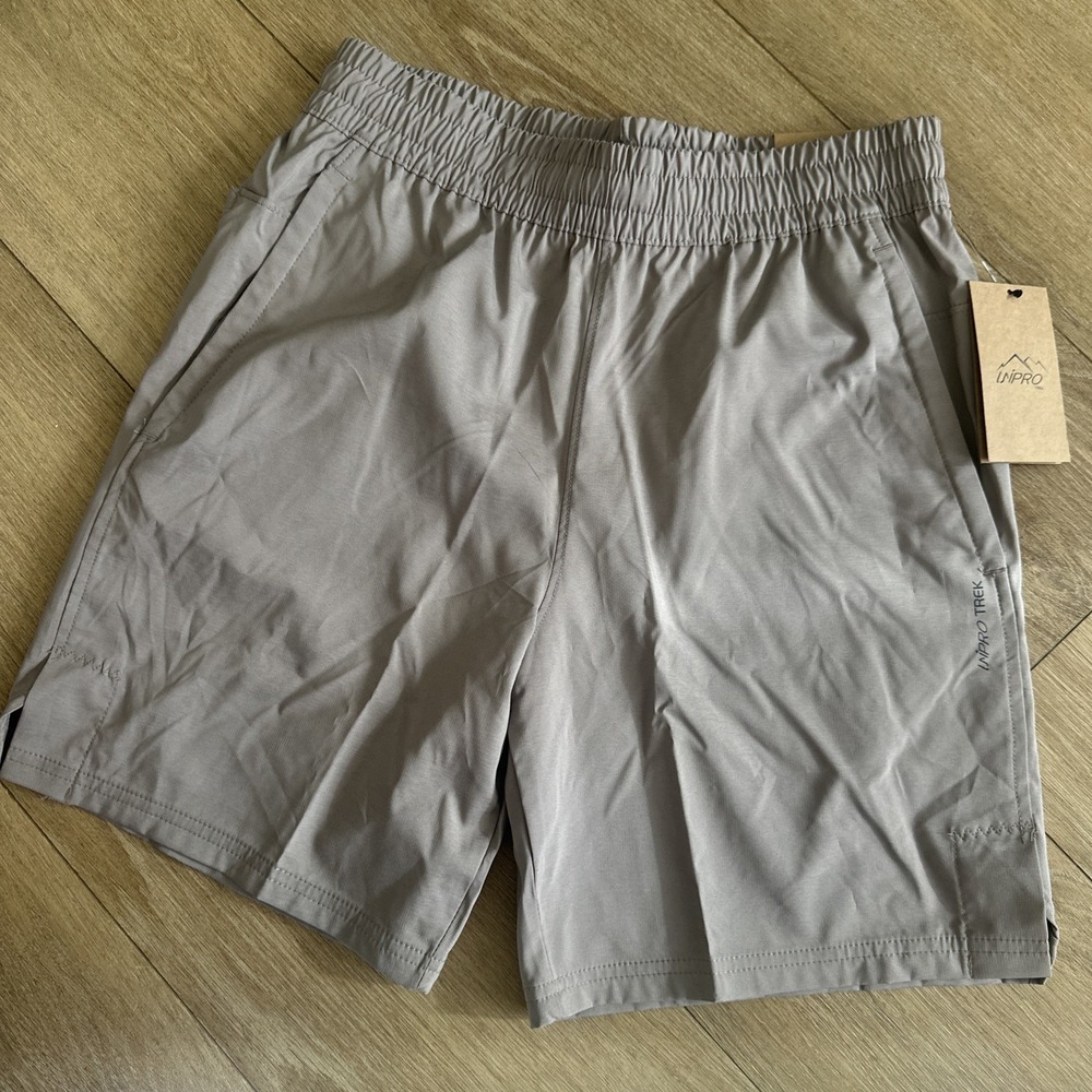 Unipro Trek Shorts Mens Qwick Dry‎ Stretch Outdoor Activewear Beige Small